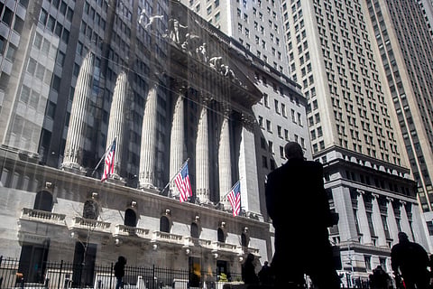 Traders on the floor of the NYSE.