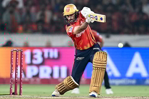 Punjab Kings' Glenn Maxwell in action during the Indian Premier League.