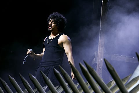 Hanumankind performs at the Mojave Tent during the 2025 Coachella Valley Music and Arts Festival at Empire Polo Club on April 12, 2025 in Indio, California.