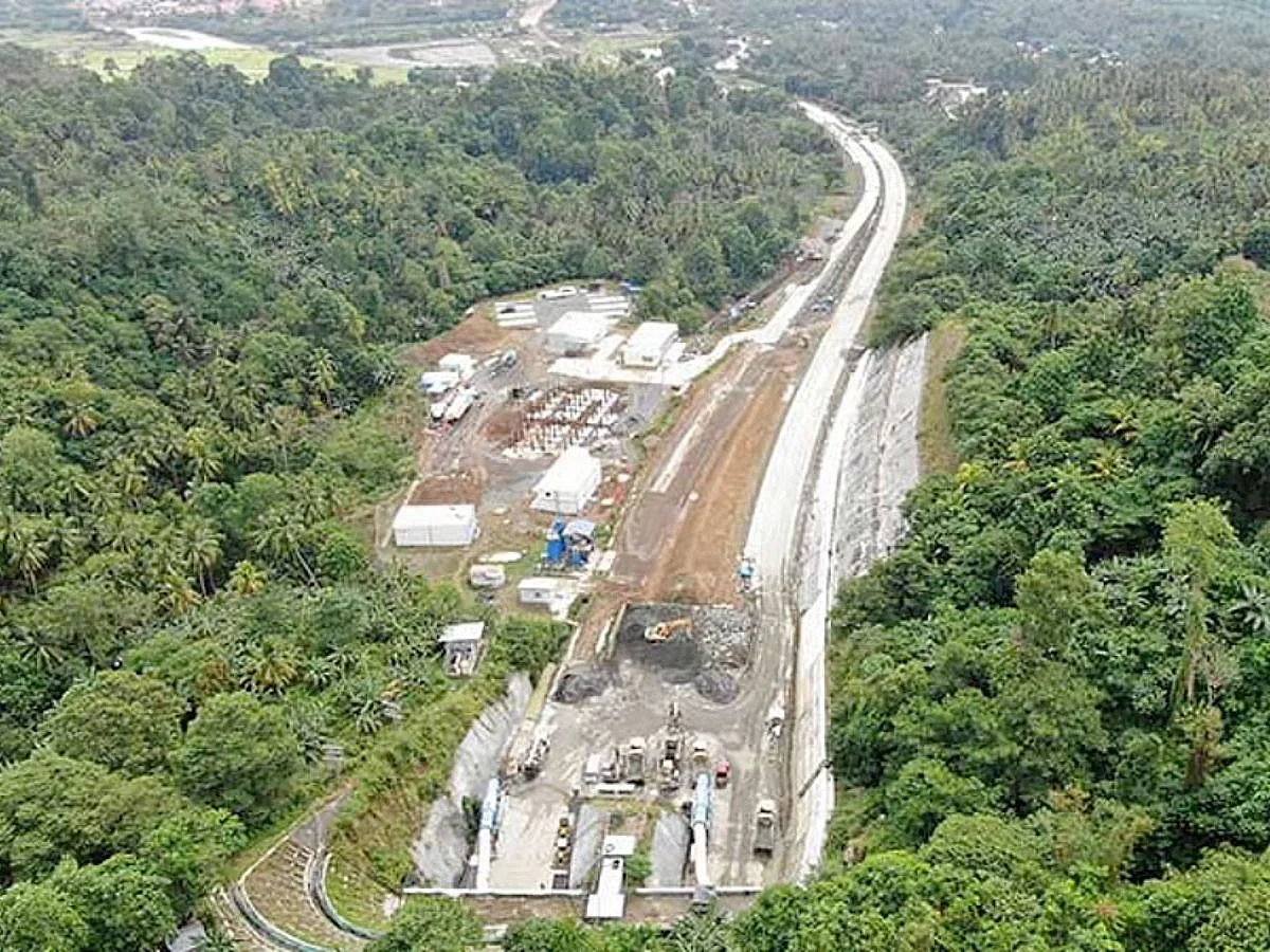 A view of the approach to the tunnel on Davao Bypass Road: A breakthrough in the country's longest tunnel was reported on April 11,2025.