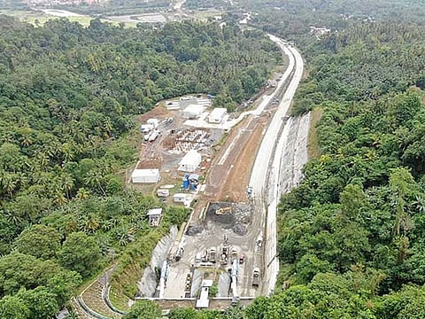 A view of the approach to the tunnel on Davao Bypass Road: A breakthrough in the country's longest tunnel was reported on April 11,2025.