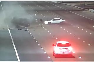 Watch: Car overturns in horrific UAE crash after driver uses phone, Abu Dhabi Police issue warning