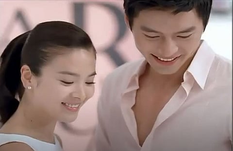 Hyun Bin and Son Hye-kyo in an old ad