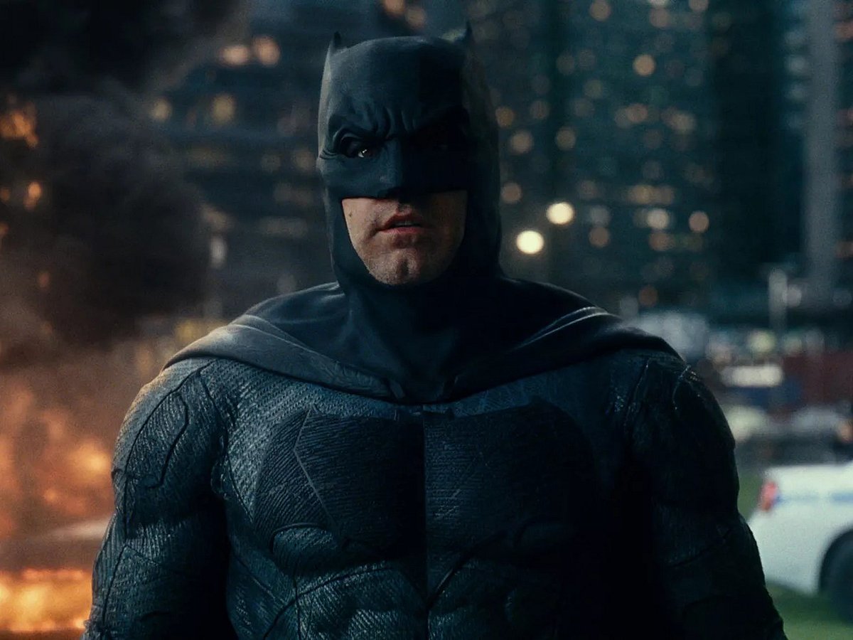 Ben Affleck as Batman in a scene from Justice League.