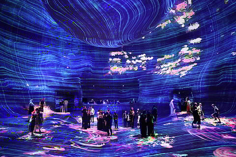 A 6,000-drone show and multi-sensory experience took visitors on a transformative journey, blending art, and technology to create a dynamic atmosphere at the opening of teamLab Phenomena Abu Dhabi on Thursday night (April 17, 2025).