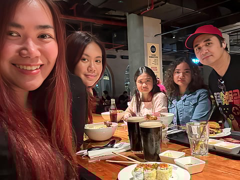 Elissa Serrano, her husband Nervin, and children Evanca, Nola and Najeelah, celebrate Easter Sunday.