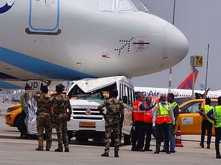 Tempo traveller hits IndiGo plane at Bengaluru airport