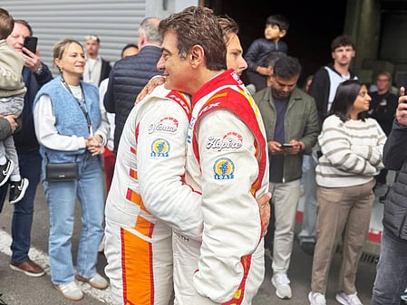 A considerable number of fans turned up to cheer and congratulate the actor in Belgium