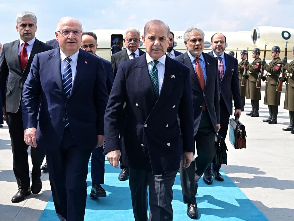 Pakistan Prime Minsiter Shahbaz Sharif arrives in Turkey on a two-day official visit on Tuesday