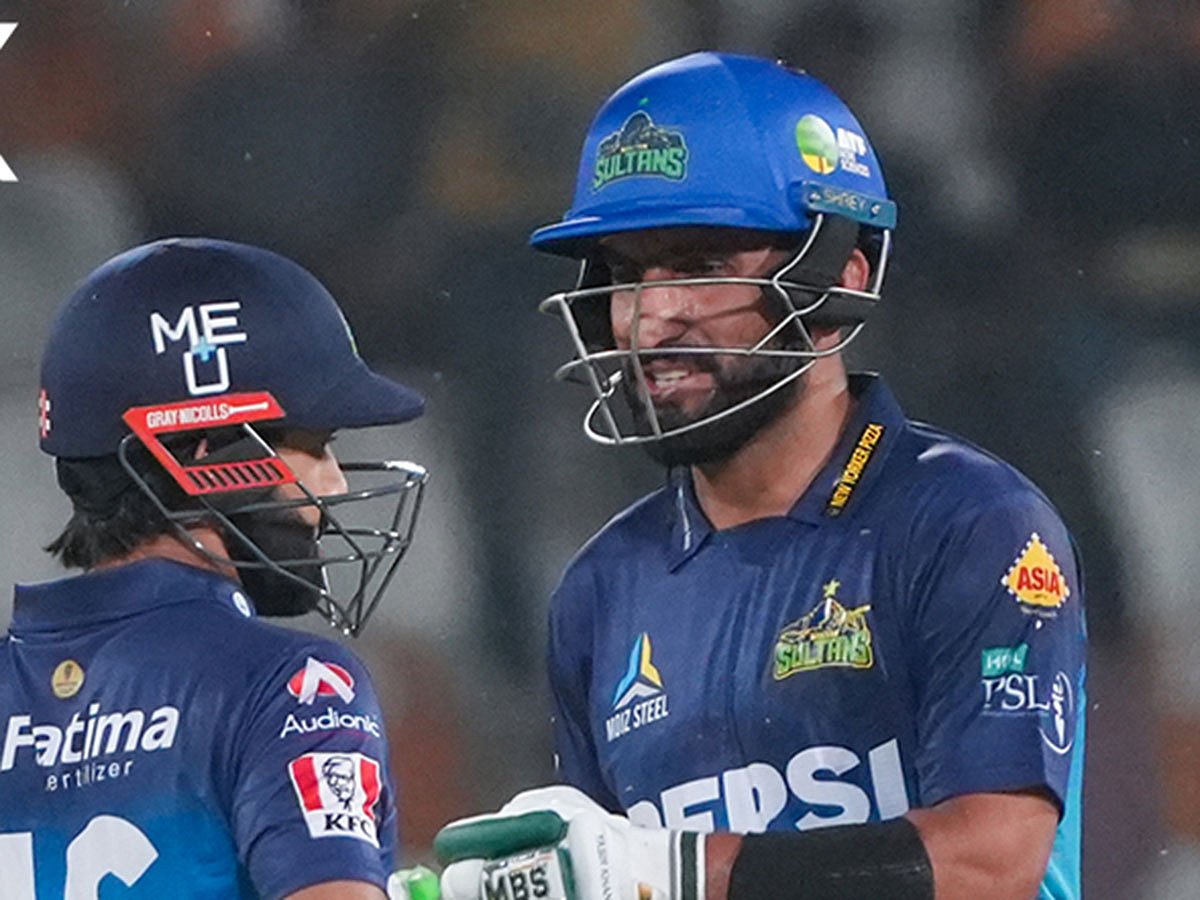 Yasir Khan (right) produced a blistering knock to guide Multan Sultans to their highest total at home.