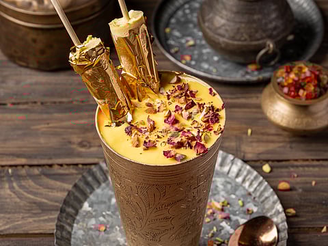 The UAE’s tallest kulfa lassi at Dhaba Lane restaurant