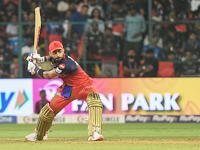 At the M Chinnaswamy Stadium, Kohli hit his fifth fifty of the ongoing season
