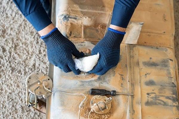 Foiled bid to smuggle 17.6kg of meth via Empty Quarter border.
