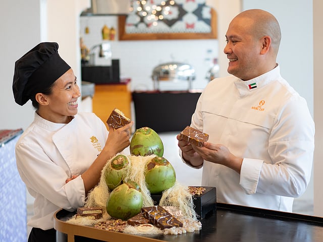His new chocolate creation is inspired by the rich flavours and heritage of the Dhofar region.