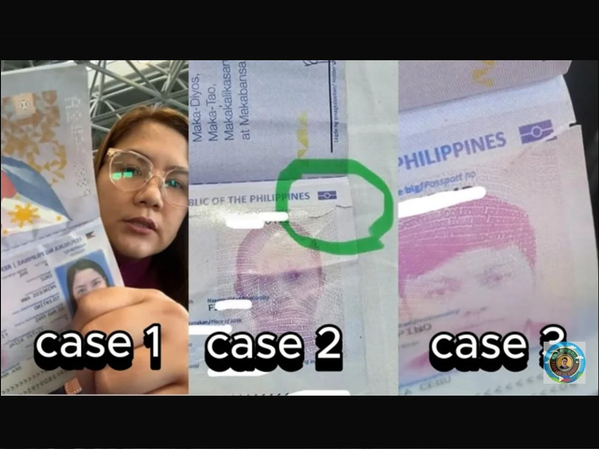 Alleged cases of 'Punit Passport' (torn passport) reported on social media in the Philippines. 