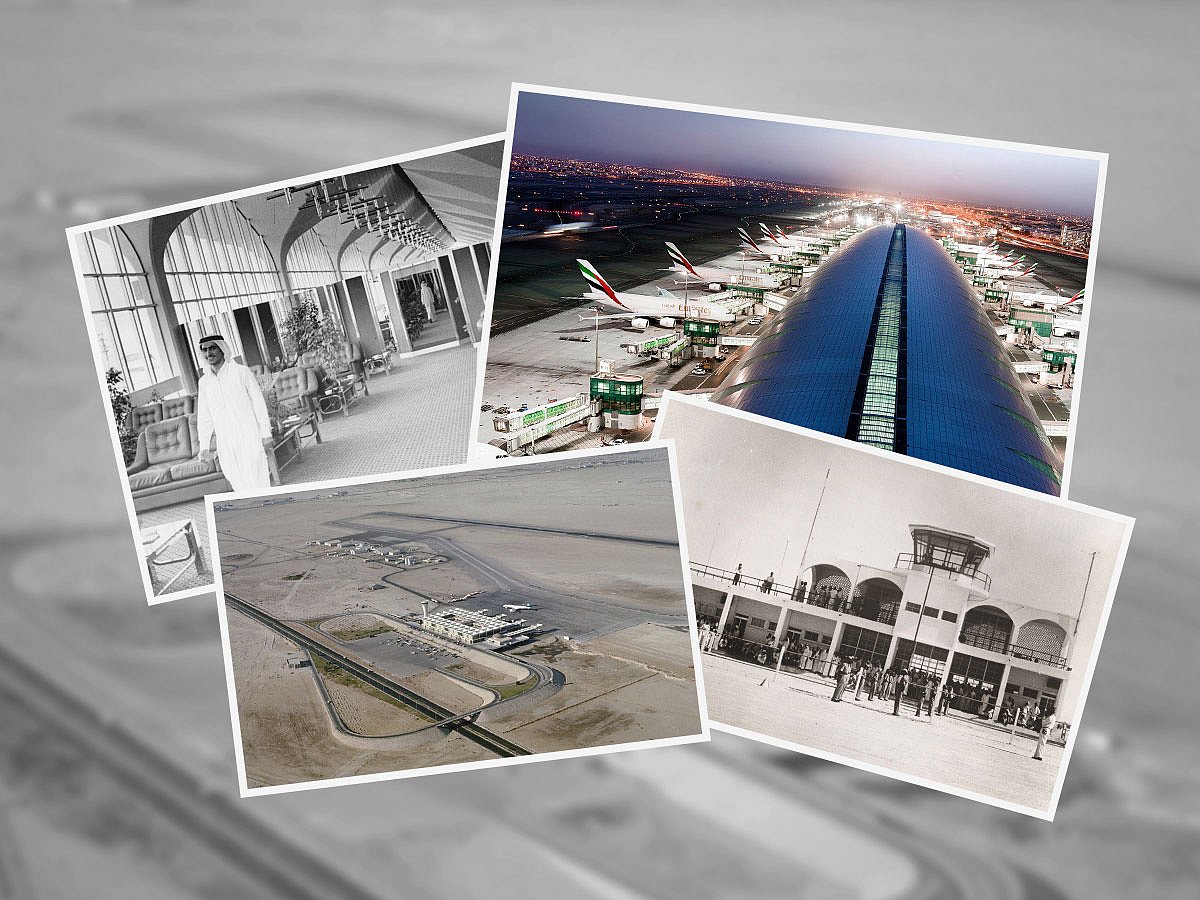 Dubai International Airport collage timeline