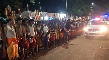 At least six people lost their lives, and over 30 others sustained injuries during the stampede, which was reportedly triggered by a sudden surge of the crowd on a downward slope near the temple premises.
