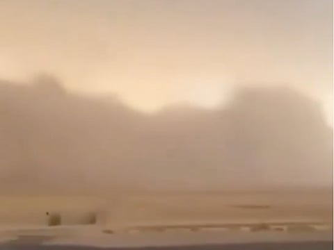 Open roads and highways were particularly affected, as strong gusts whipped up heavy dust clouds across the landscape.