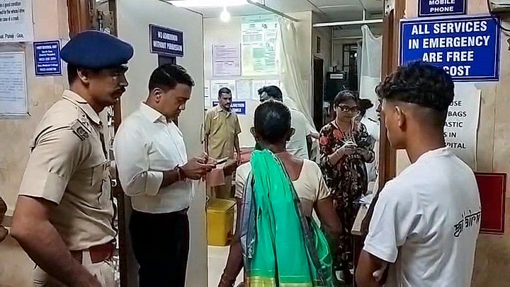 Goa Chief Minister Pramod Sawant visits Goa Medical College, where those injured in the Shrigao stampede are undergoing treatment, in Panaji on Saturday.  