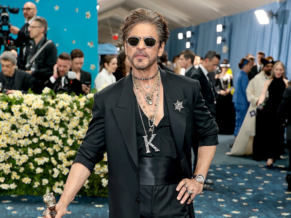 Shah Rukh Khan attends the 2025 Met Gala Celebrating "Superfine: Tailoring Black Style" at Metropolitan Museum of Art on May 05, 2025 in New York City.