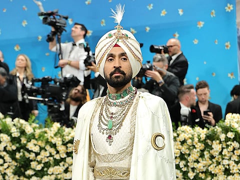  Diljit Dosanjh attends the 2025 Met Gala Celebrating "Superfine: Tailoring Black Style" at Metropolitan Museum of Art on May 05, 2025 in New York City. 