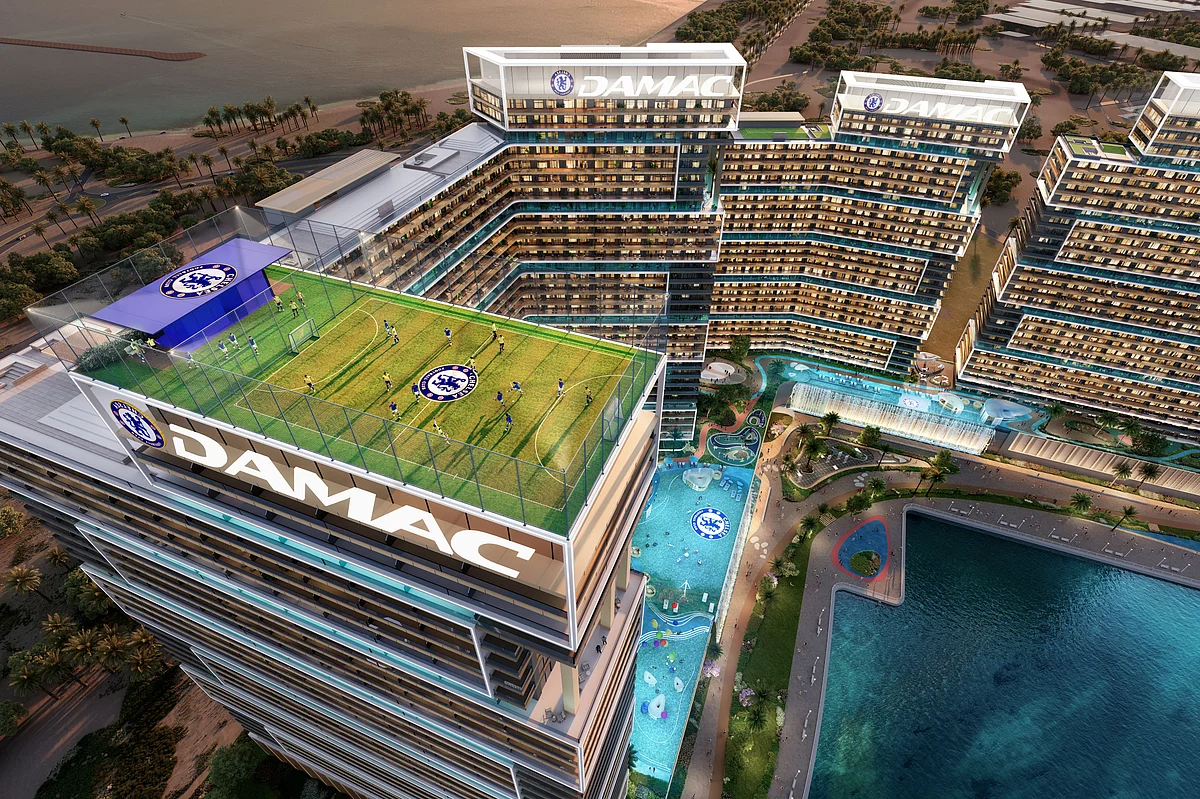 The development, named Chelsea Residences by DAMAC, will include six towers reaching 130 metres in height, offering more than 1,400 residential units.