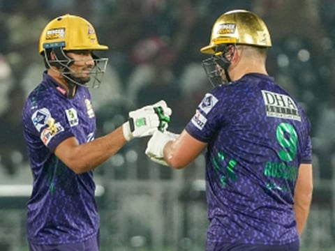  Rilee Rossouw and Hasan Nawaz propelled Quetta Gladiators to a record score in the Pakistan Super League on Wednesday.