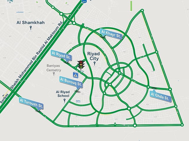 New traffic signal at Riyad City