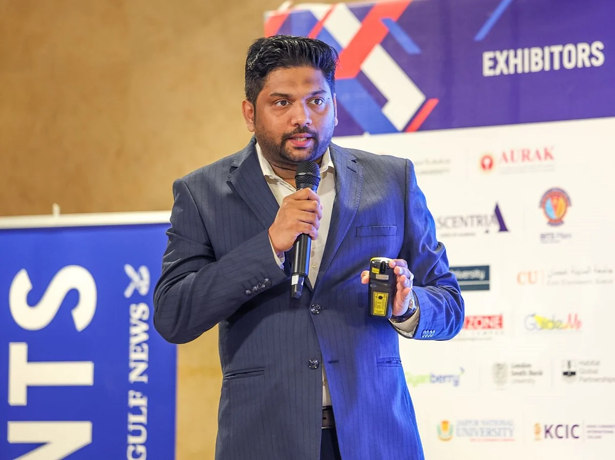 Dr Nimshad Vadakke Thodivil, Founder & CEO, Eduzone Global Campus during a session Career pathways every medical aspirant should know on the final day of GN Edufair 2025.