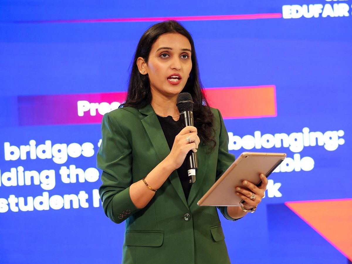 Maitry Upreti, Founder and CEO, Alphaway, during a session at Gulf News Edufair 2025.