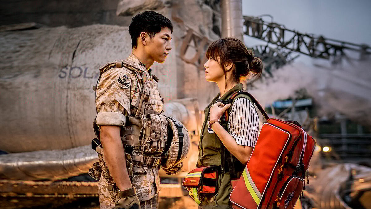 DOTS, starring Song Joong-ki and Song Hye-kyo, is a love story between a principled soldier and a doctor. 