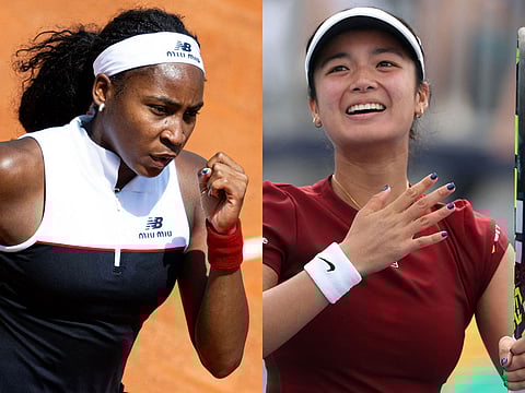 Teenagers Coco Gauff (left) and Alexandra Eala have come together for the first time in doubles and it's been an instant hit. 