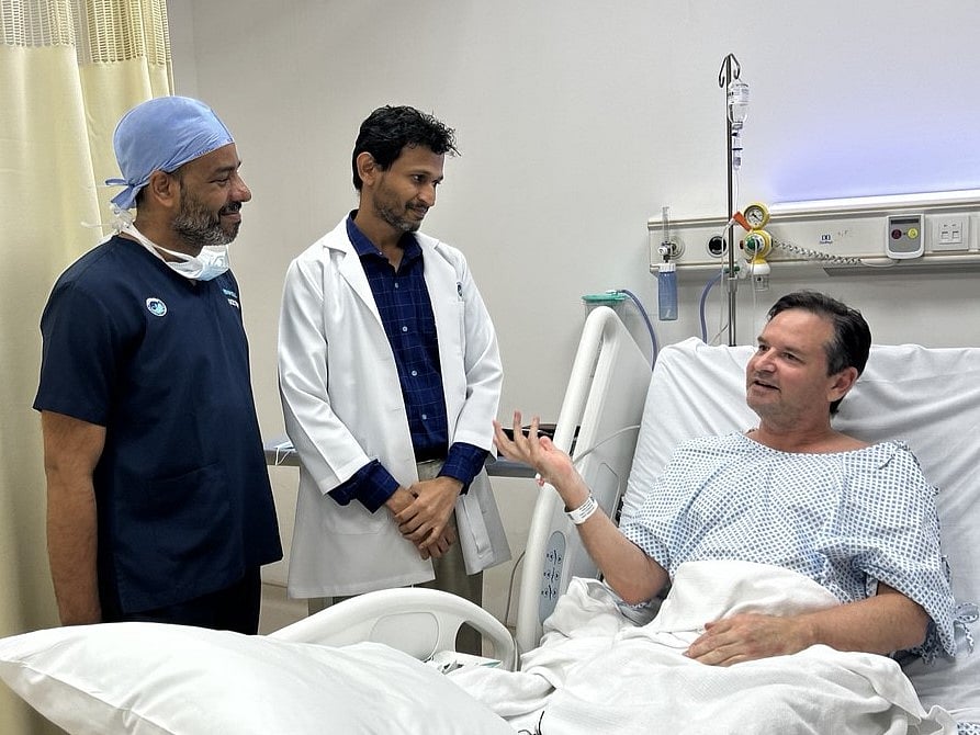 The patient, Michael Anthony John Caselberg, a 53-year-old British expat, at Aster Cedars Hospital and Clinic, Jebel Ali – part of the Aster DM Healthcare network.