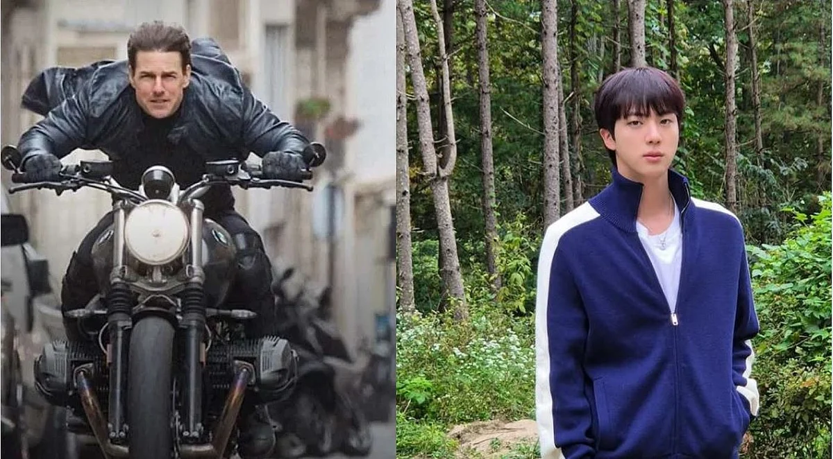 Tom Cruise was in South Korea to shoot for Jin's show. 