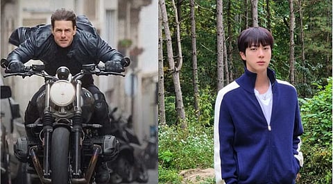 Tom Cruise was in South Korea to shoot for Jin's show. 