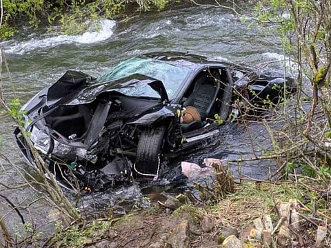 The couple were part of a 20-car convoy of British Ferrari enthusiasts participating in a rally through the region.
