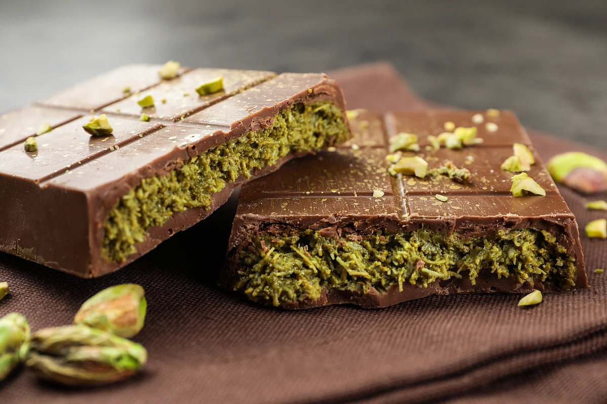 The kunafa pistachio chocolate from Dubai, or simply Dubai Chocolate, has more or less become a global sensation