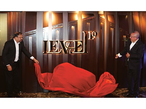 Michael Chan, General Manager of Park Regis Kris Kin Hotel, and Kesavan Naicker, Financial Controller of Park Regis Kris Kin Hotel, at the Level 19 launch.