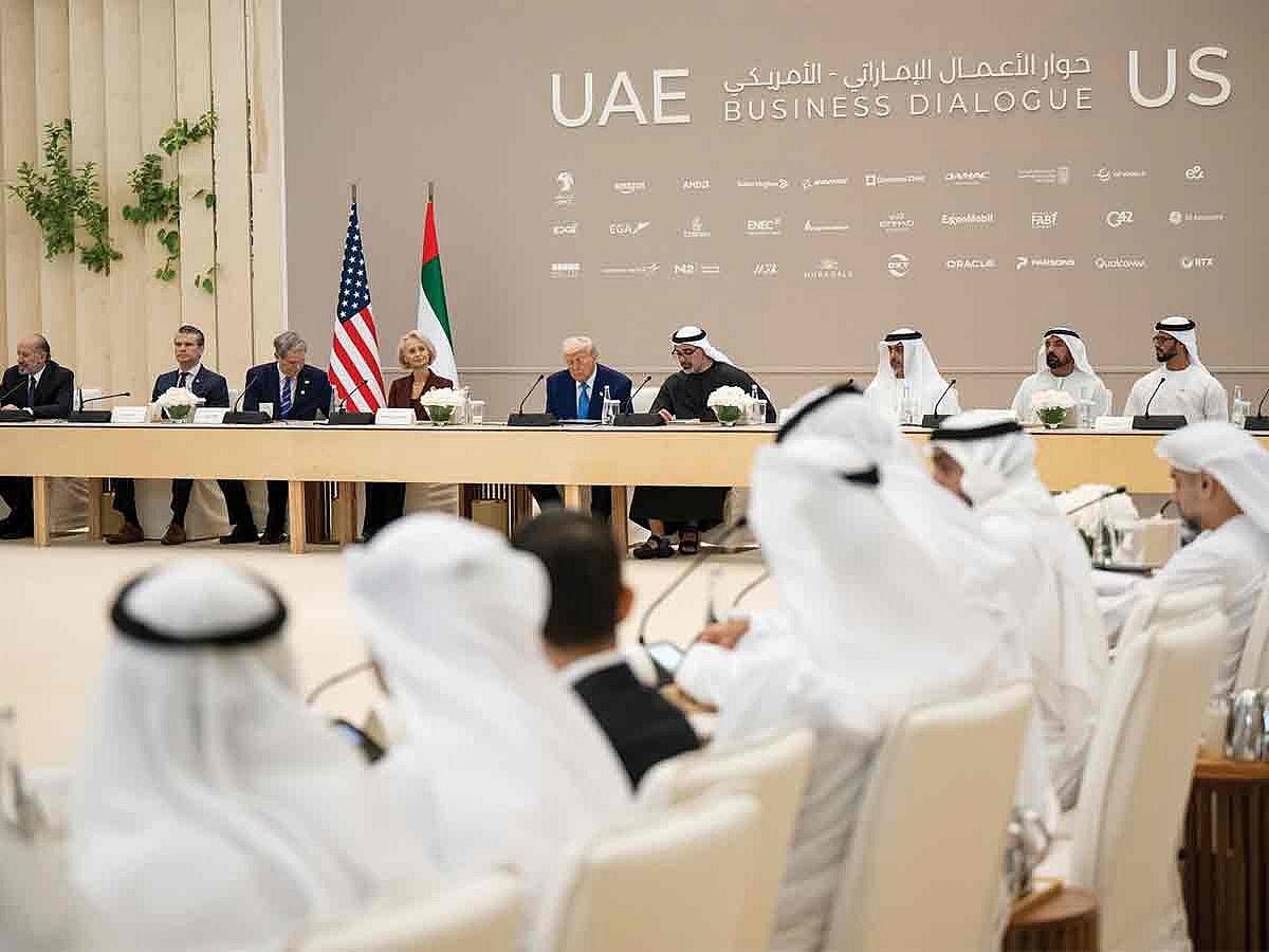 Held as part of President Trump’s state visit to the UAE, which began on Thursday, the dialogue aimed to expand economic and investment cooperation between the two countries, in support of economic growth, job creation, and innovation in both nations.