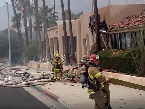 Explosion rocks Palm Springs, California
