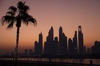 The Dubai skyline.