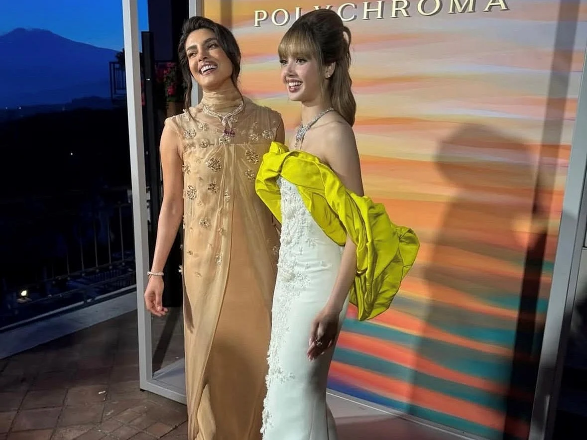 Priyanka Chopra Jonas with Blackpink's Lisa at Cannes 2025