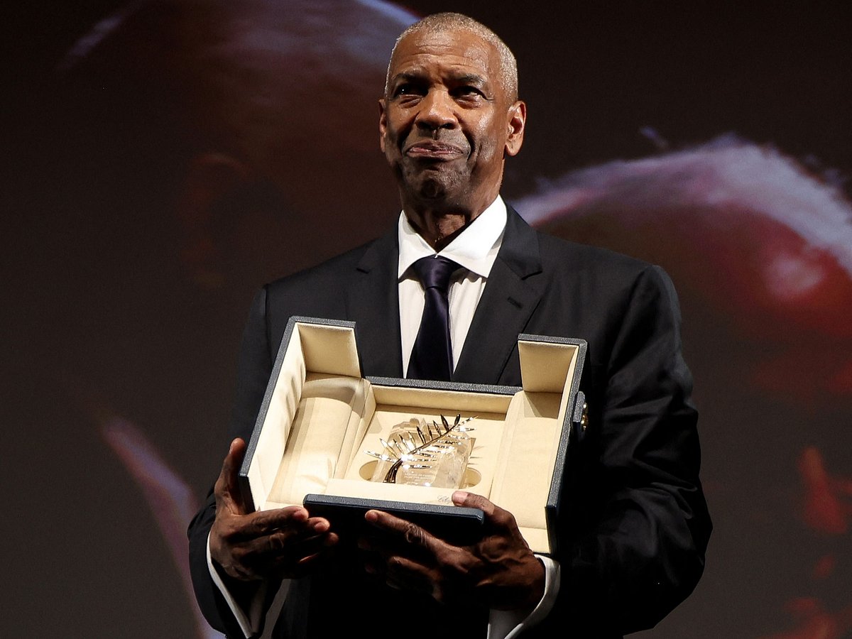 Denzel Washington receives the Honorary Palme d'Or ahead of  screening of the film "Highest 2 Lowest" at Cannes Film Festival 