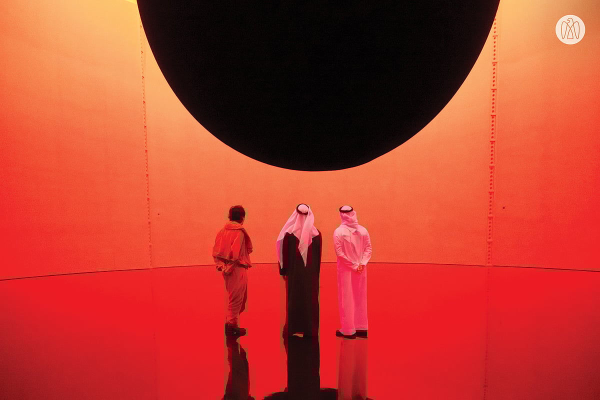 Sheikh Khaled bin Mohamed bin Zayed Al Nahyan, Crown Prince of Abu Dhabi and Chairman of the Abu Dhabi Executive Council, at the inauguration ceremony of teamLab Phenomena Abu Dhabi, a transformative multi-sensory art experience and cultural landmark in Saadiyat Cultural District.