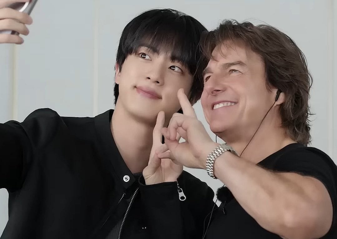 Tom Cruise featured on BTS' Jin's show, Run Jin. 