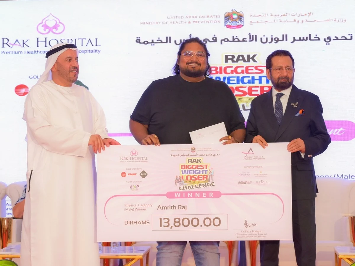 Amrith Raj, 31, emerged as the male champion with a staggering weight loss of 45.7 kilograms.