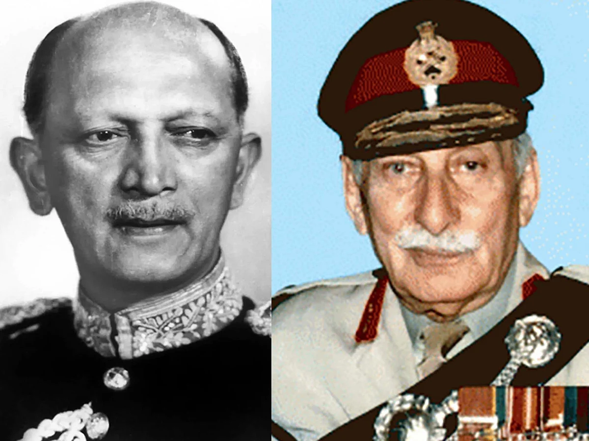 Field Marshal K.M. Cariappa and Field Marshal Sam Manekshaw
