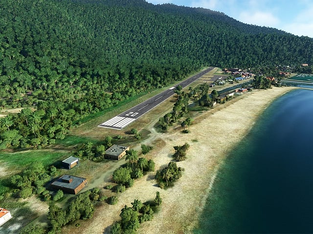 Malezya'nın Tioman Adası'ndaki Kampung Tekek'in yanında bulunan Pulau Tioman Havaalanı (WMBT), anakaraya hayati bir bağlantıdır. Şu anda Subang'dan SKS Airways Twin Otters tarafından işletilen kısa pisti, Dash 8 Q300 ve ATR42 gibi uçaklara uygundur. Havacılıktaki en zorlu yaklaşımlardan biriyle bilinen Tioman Havaalanı, en deneyimli pilotları bile test eder. İniş, bir dağa doğru dramatik bir önden yaklaşmayı ve ardından kısa pistle hizalanmak için keskin bir 90 derecelik dönüş içerir - inişler için 20 numaralı pist, kalkışlar için 02 numaralı pist. Hata payı olmadan, her varış hassasiyet ve çelik gibi sinirler gerektirir ve yolculara bu tropikal cennete unutulmaz, adrenalin dolu bir iniş sunar.
