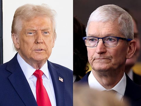 Apple shares sank 4 per cent on Friday. 