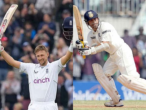 Joe Root (left) has joined the elite company after crossing the 13,000-run milestone in Test cricket. He is now in striking distance to Sachin Tendulkar's record.